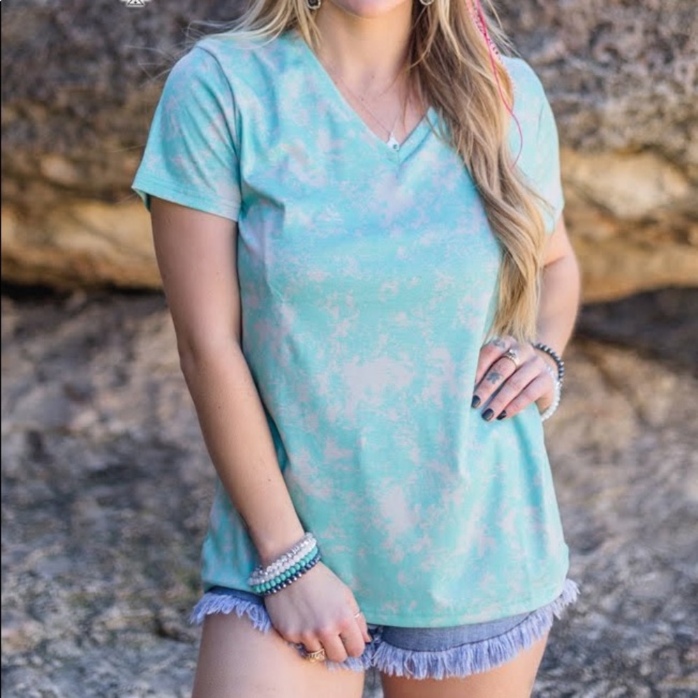 Crazy Train-Mint Bleach Tee
